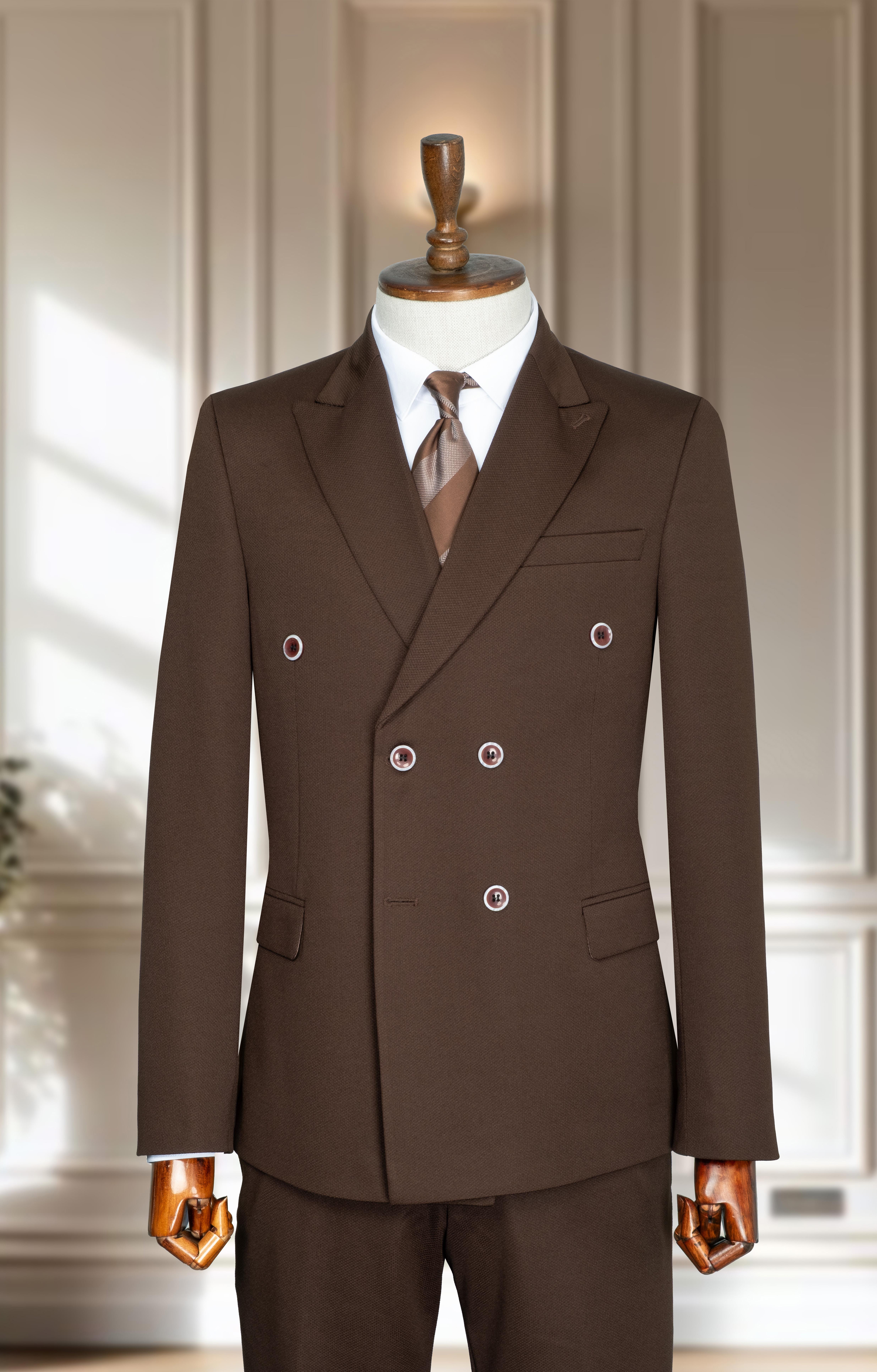 Takım Elbise Kruvaze SlimFit K.Kahve SD42184