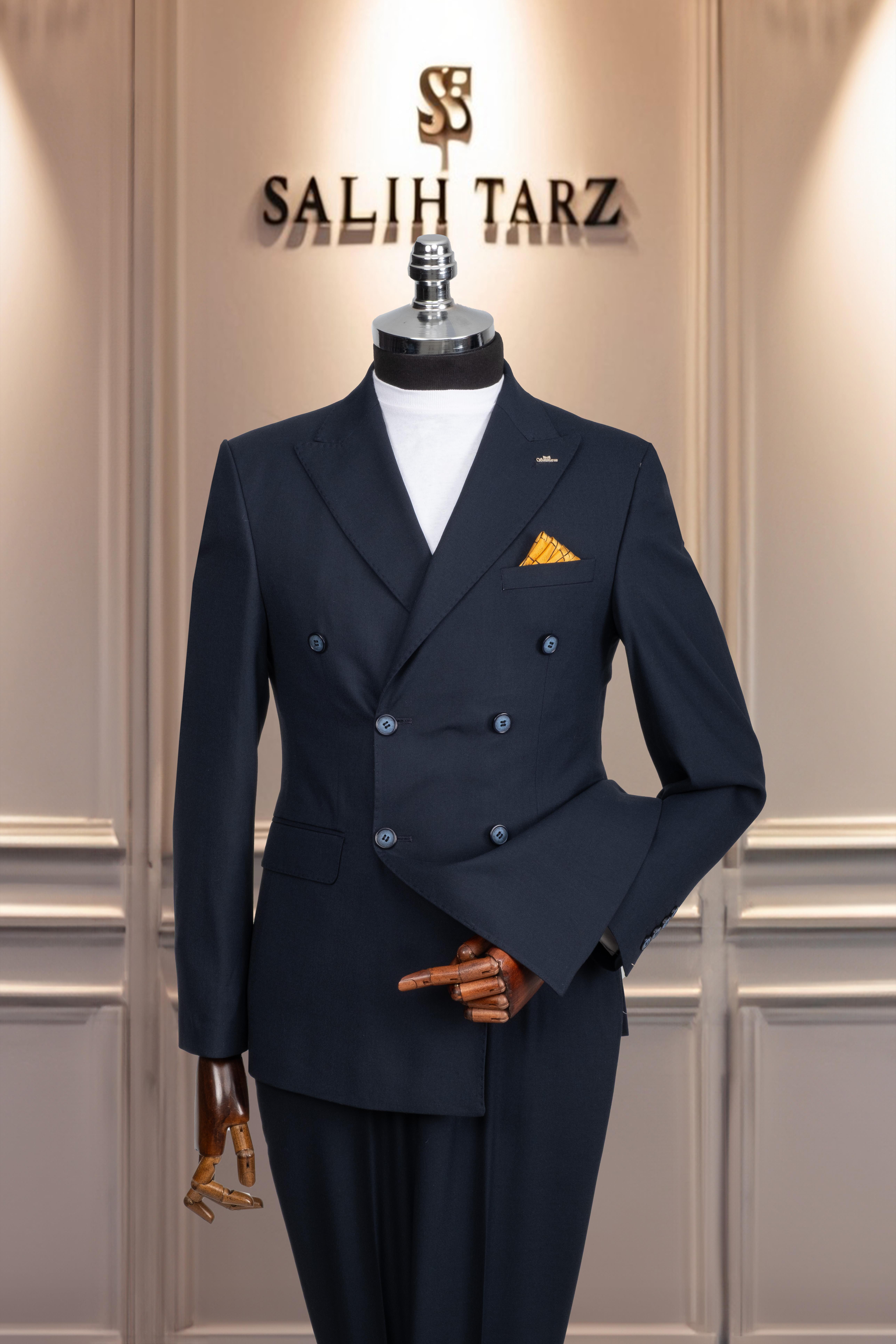 Takım Elbise Kruvaze SlimFit Lacivert SD42158