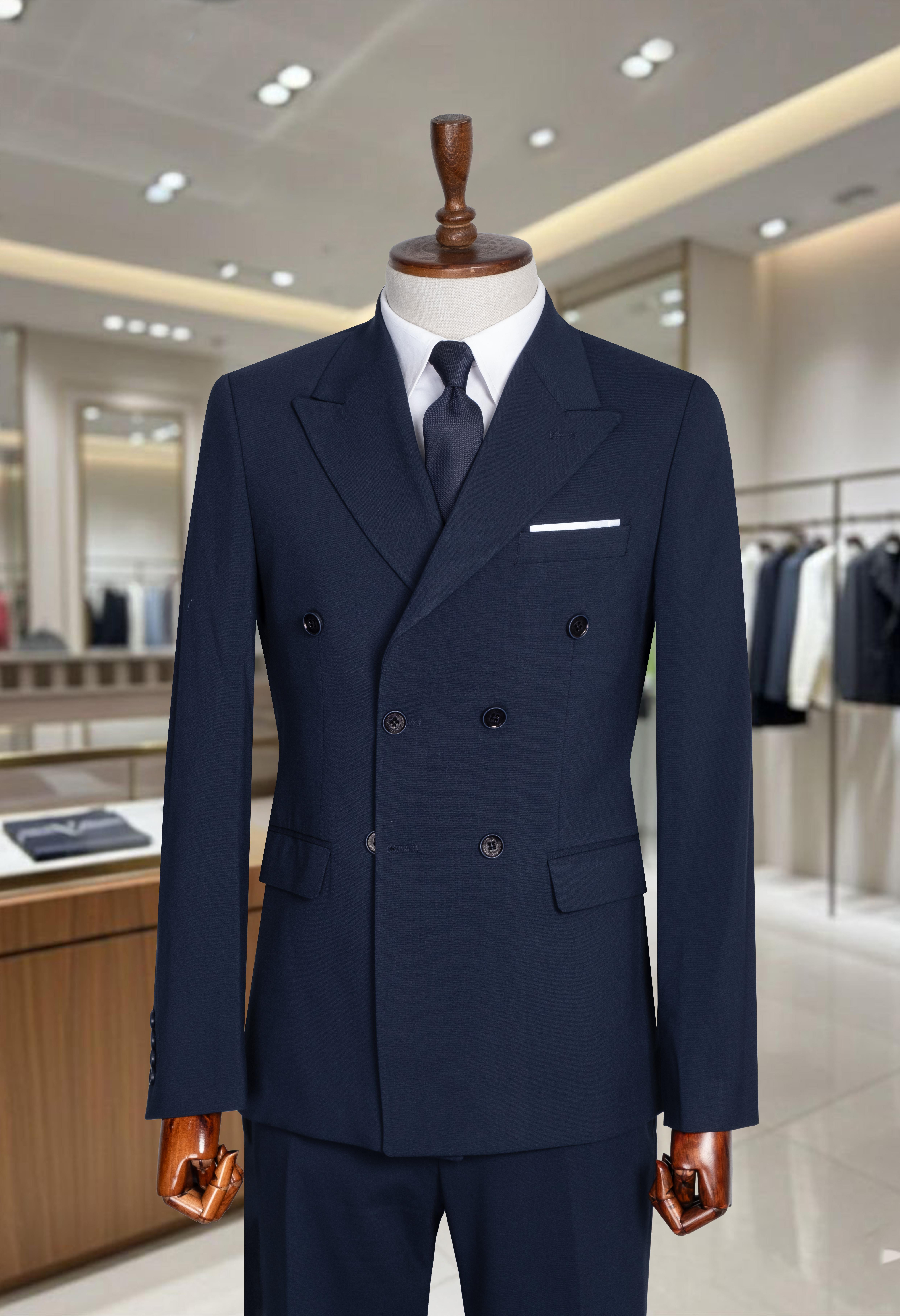 Takım Elbise Kruvaze SlimFit Lacivert SD42284