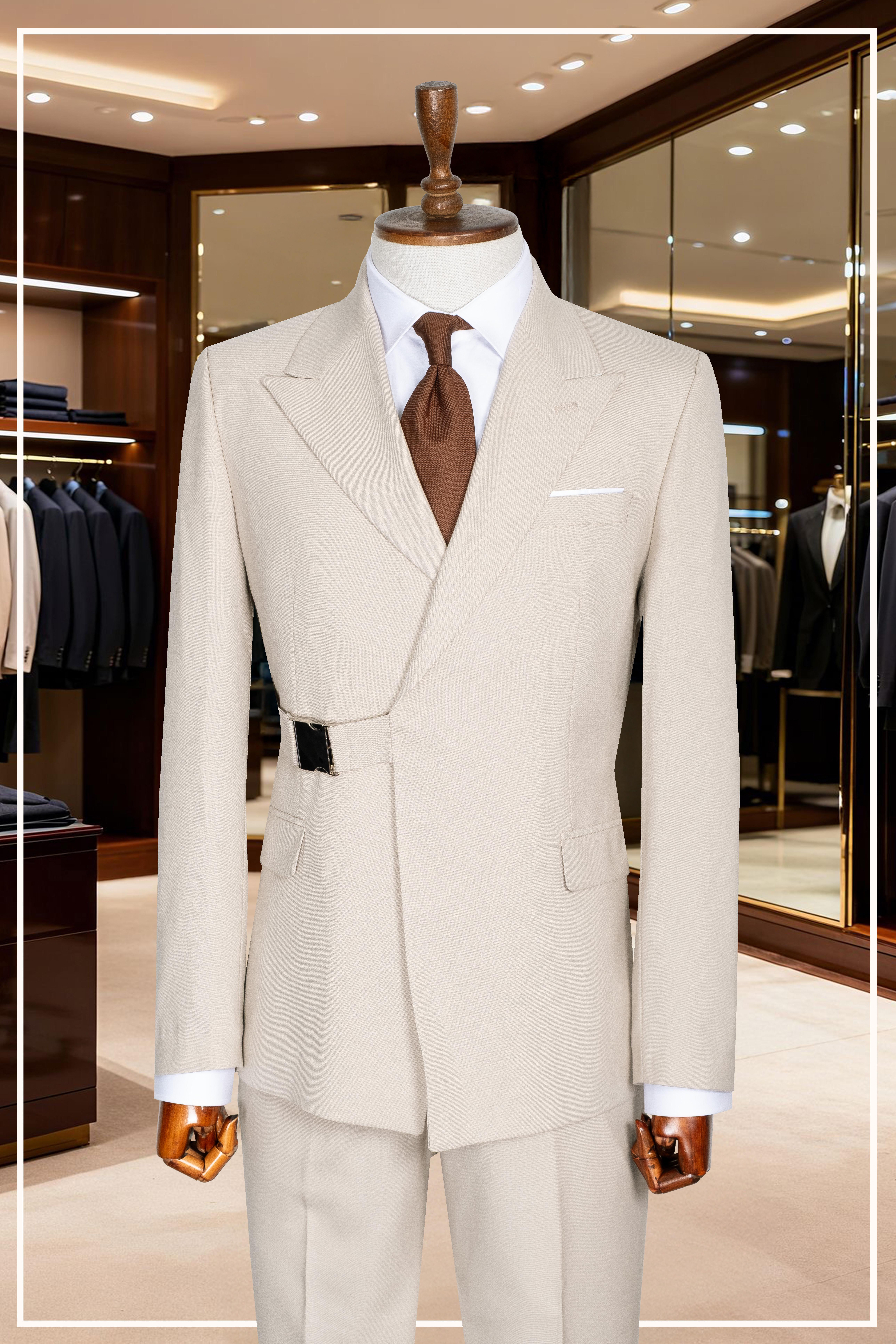 Takım Elbise SlimFit Krem Tokalı Premium SD42331