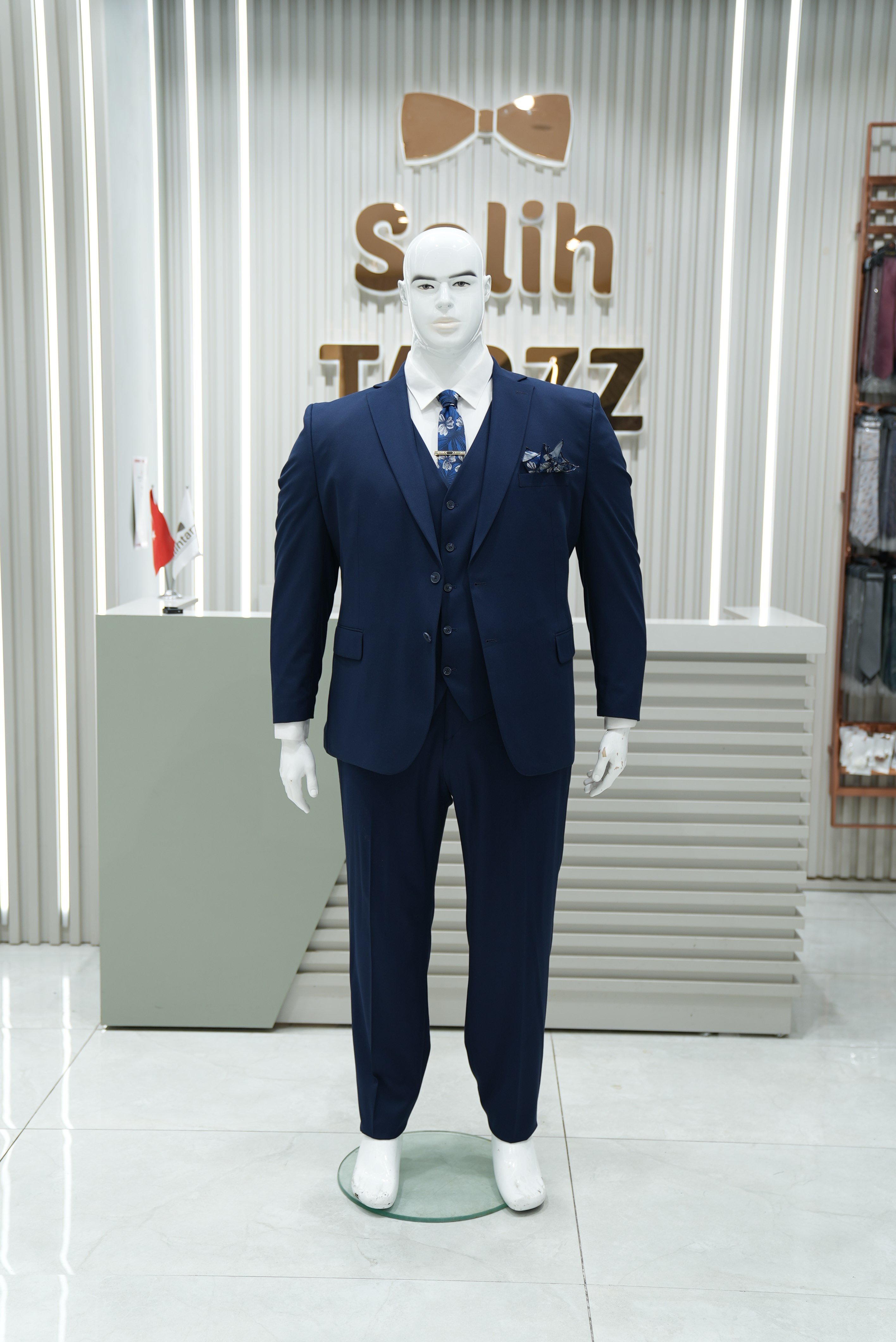 Takım Elbise Yelekli Battal Büyük Beden Laci SD42428