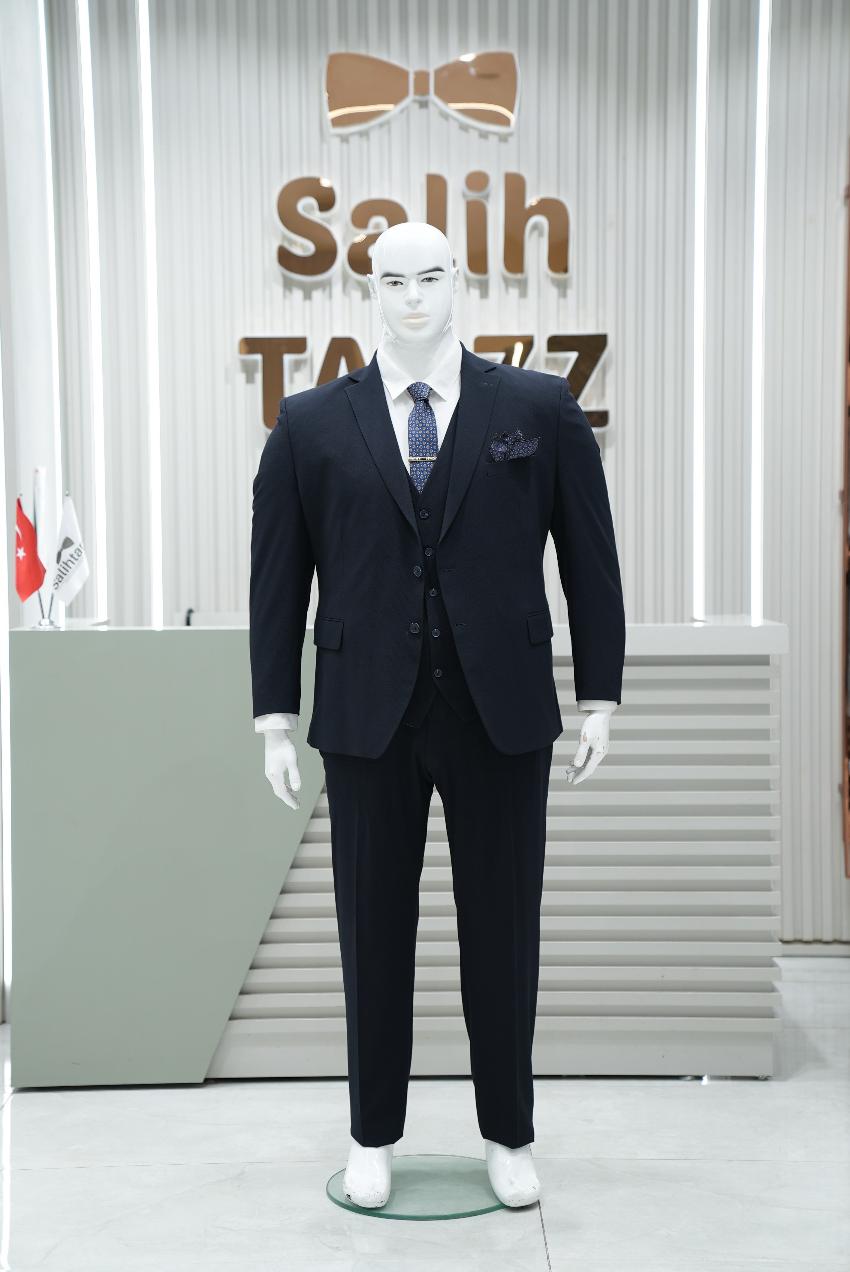 Takım Elbise Yelekli Battal Büyük Beden Laci SD42431
