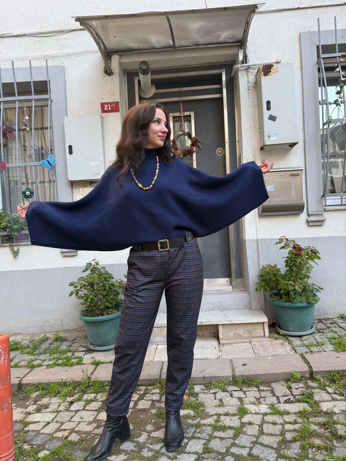 Yumoş Yarasa Kol Yarım Balıkçı Kazak