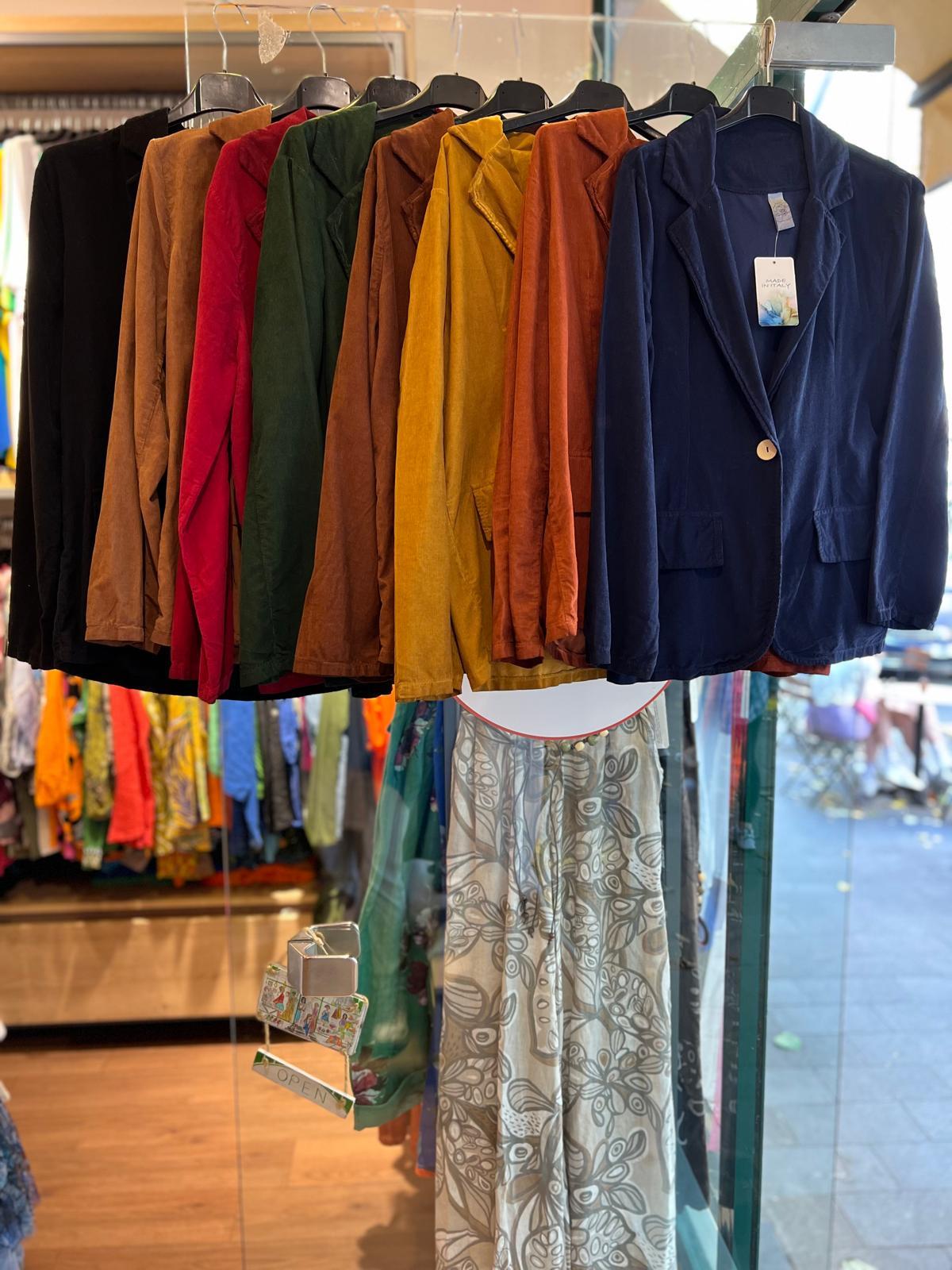 İthal Fitilli Kadife Blazer Ceket