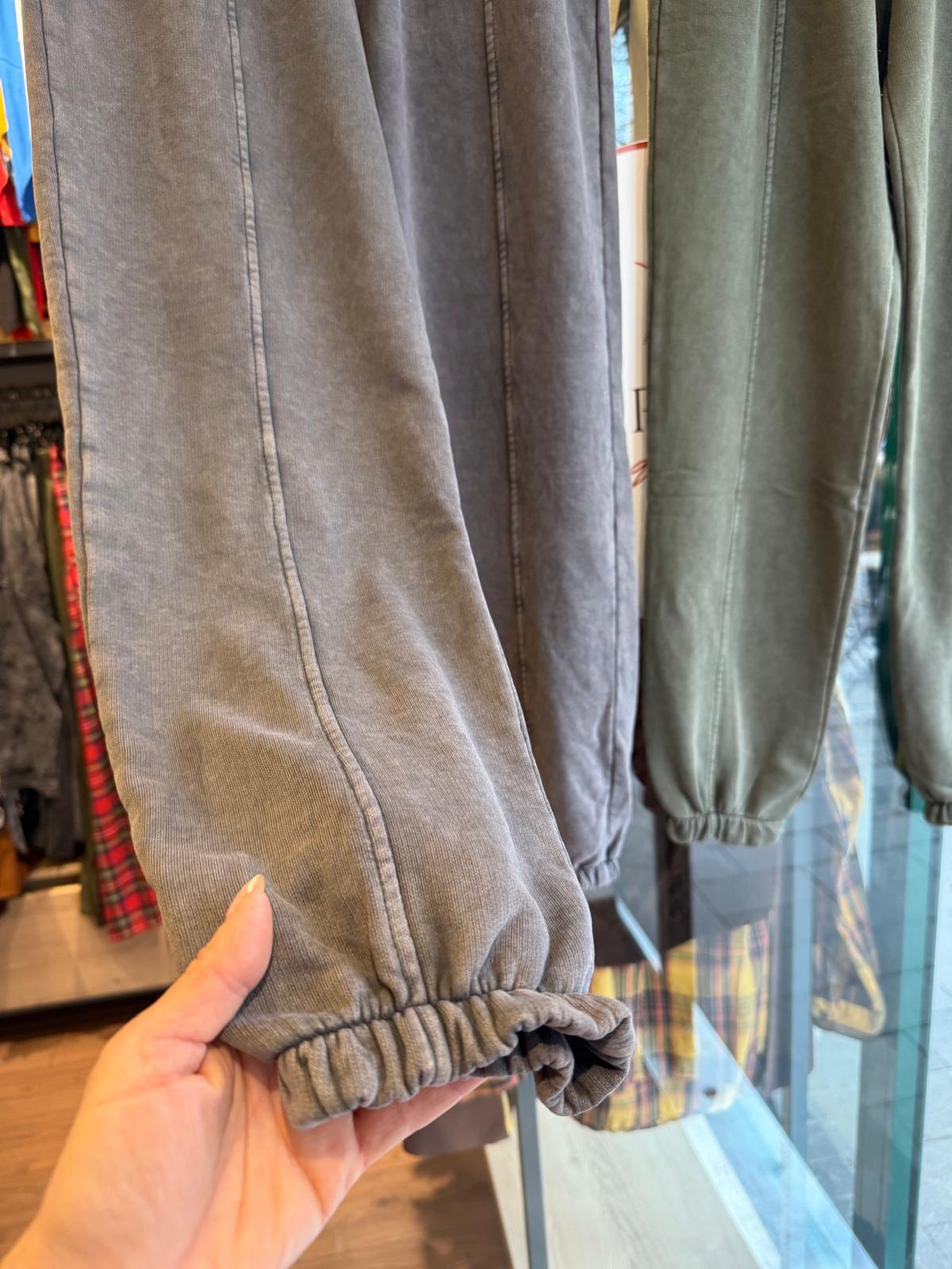 Ön Çimalı Yıkamalı Eşofman Pantolon
