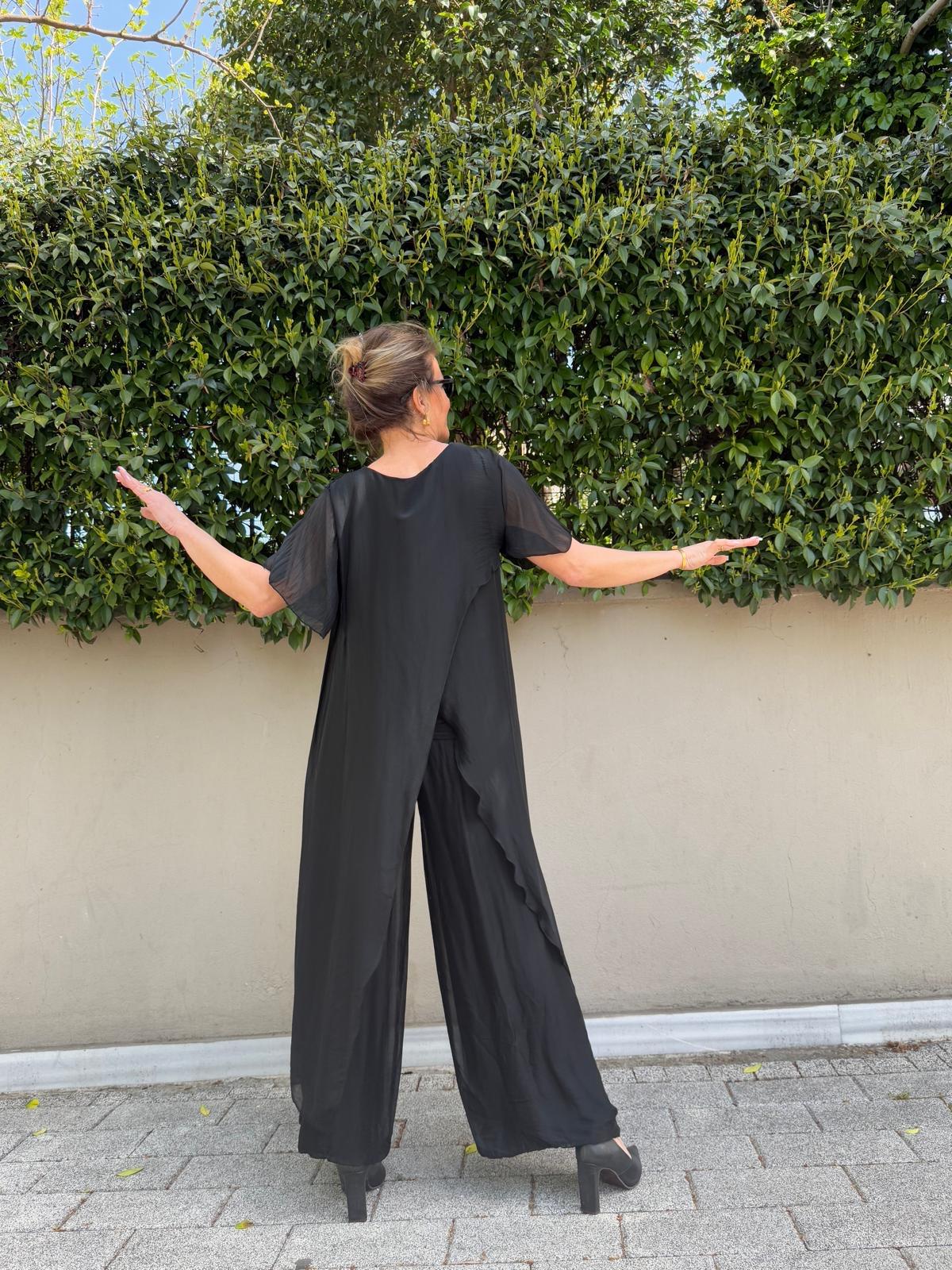 İthal İpek Pantolon Tunik Bluz Takım