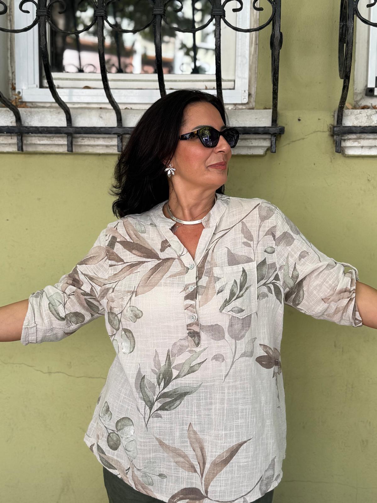 Fall İthal Keten Gömlek