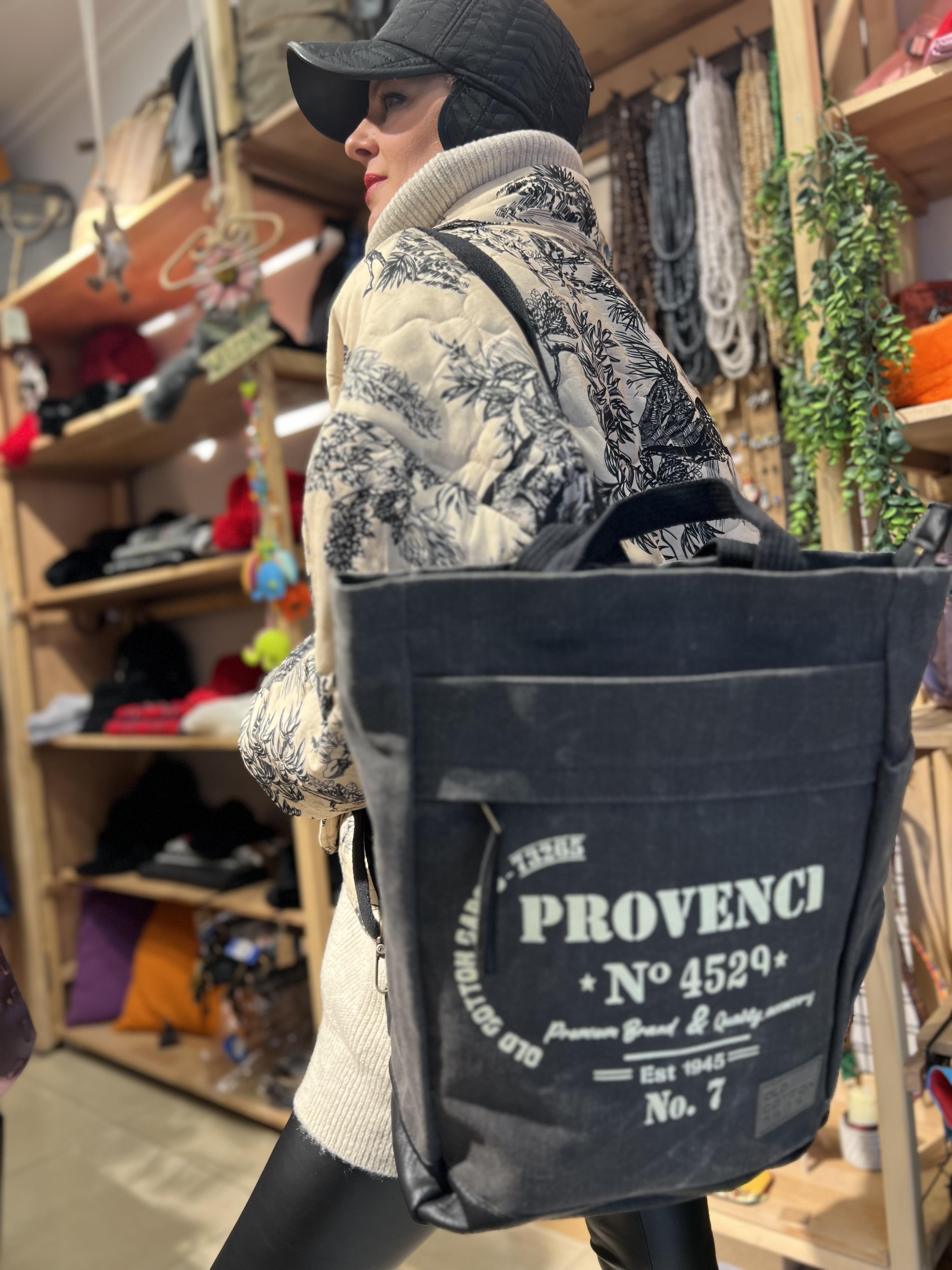 Antrasit Provence Kanvas Sırt Çantası Çanta
