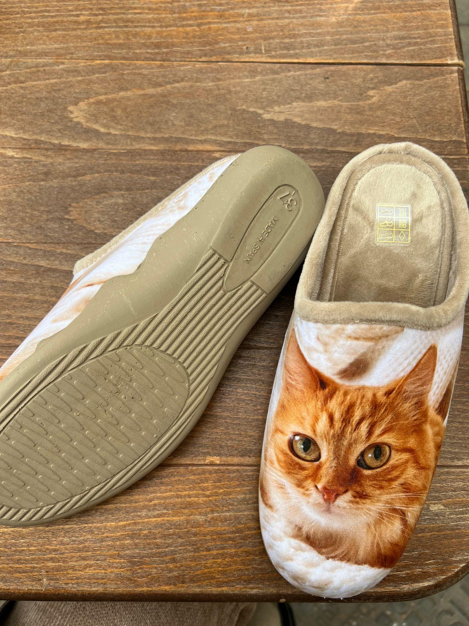 Bej Sarman Kedi Ev Terliği