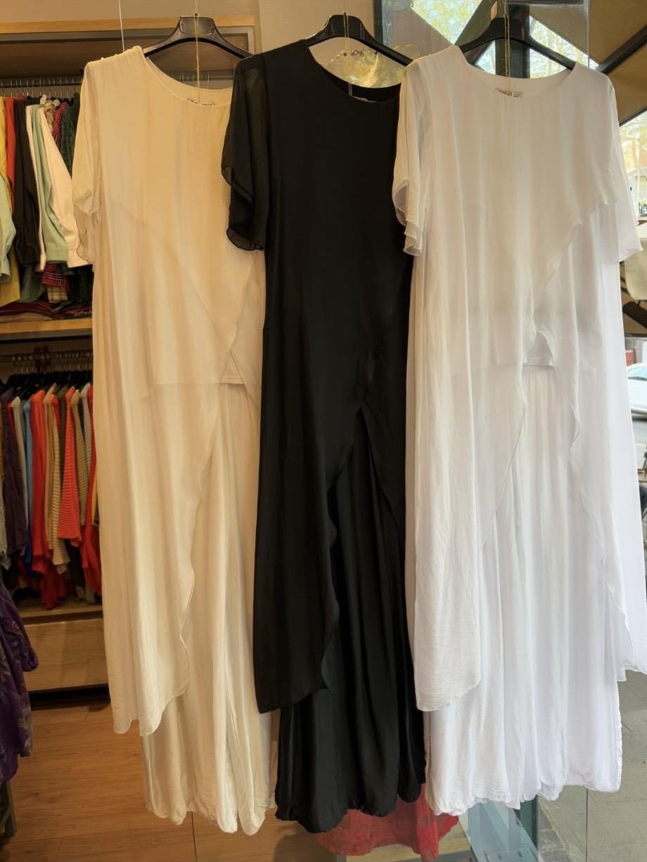 İthal İpek Pantolon Tunik Bluz Takım