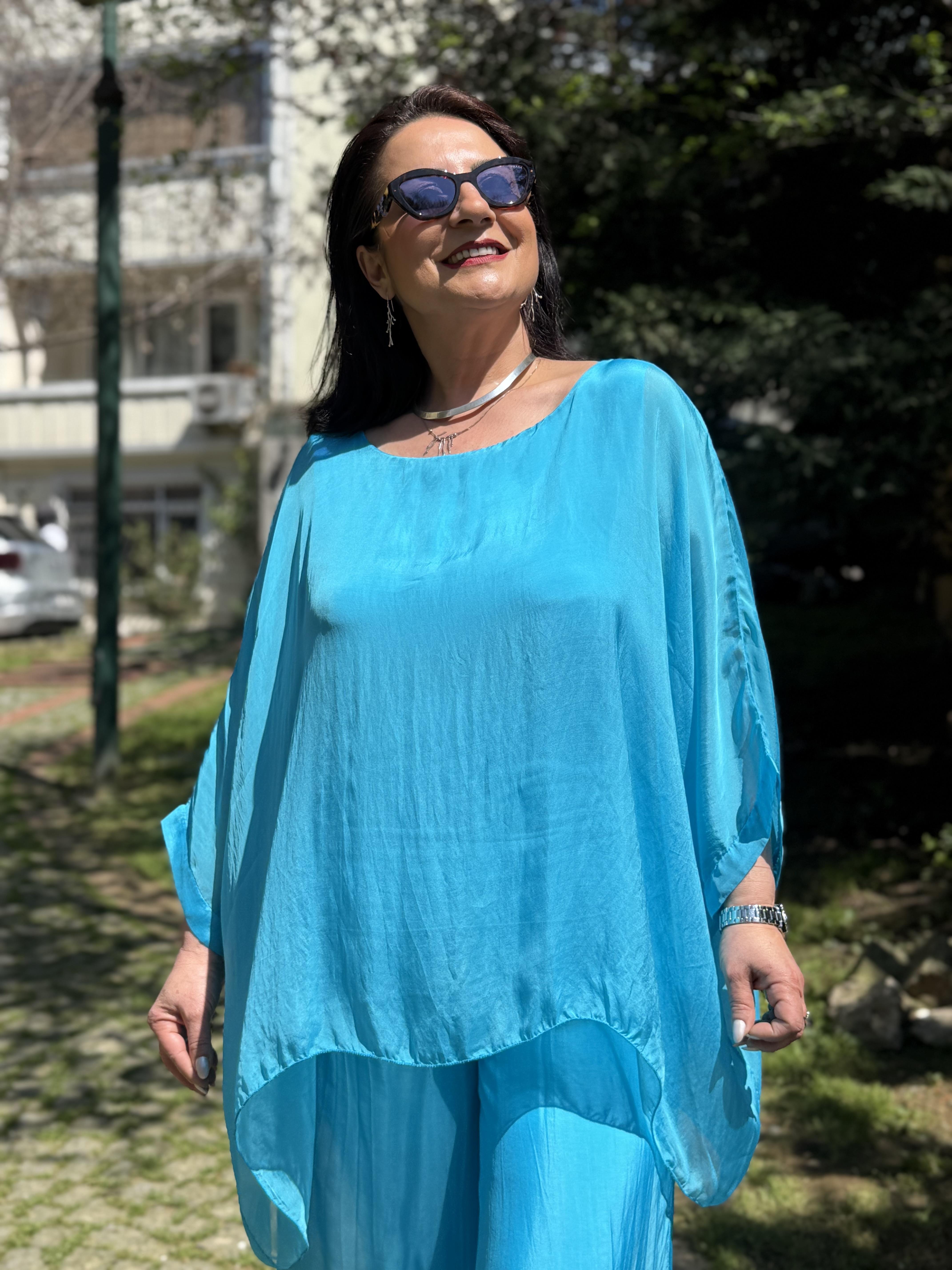 Yarasa Kol Salaş İpek Bluz