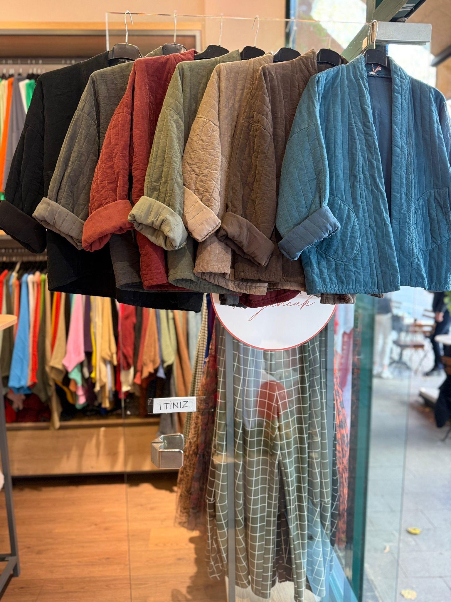 İthal Kadife Kapitone Ceket