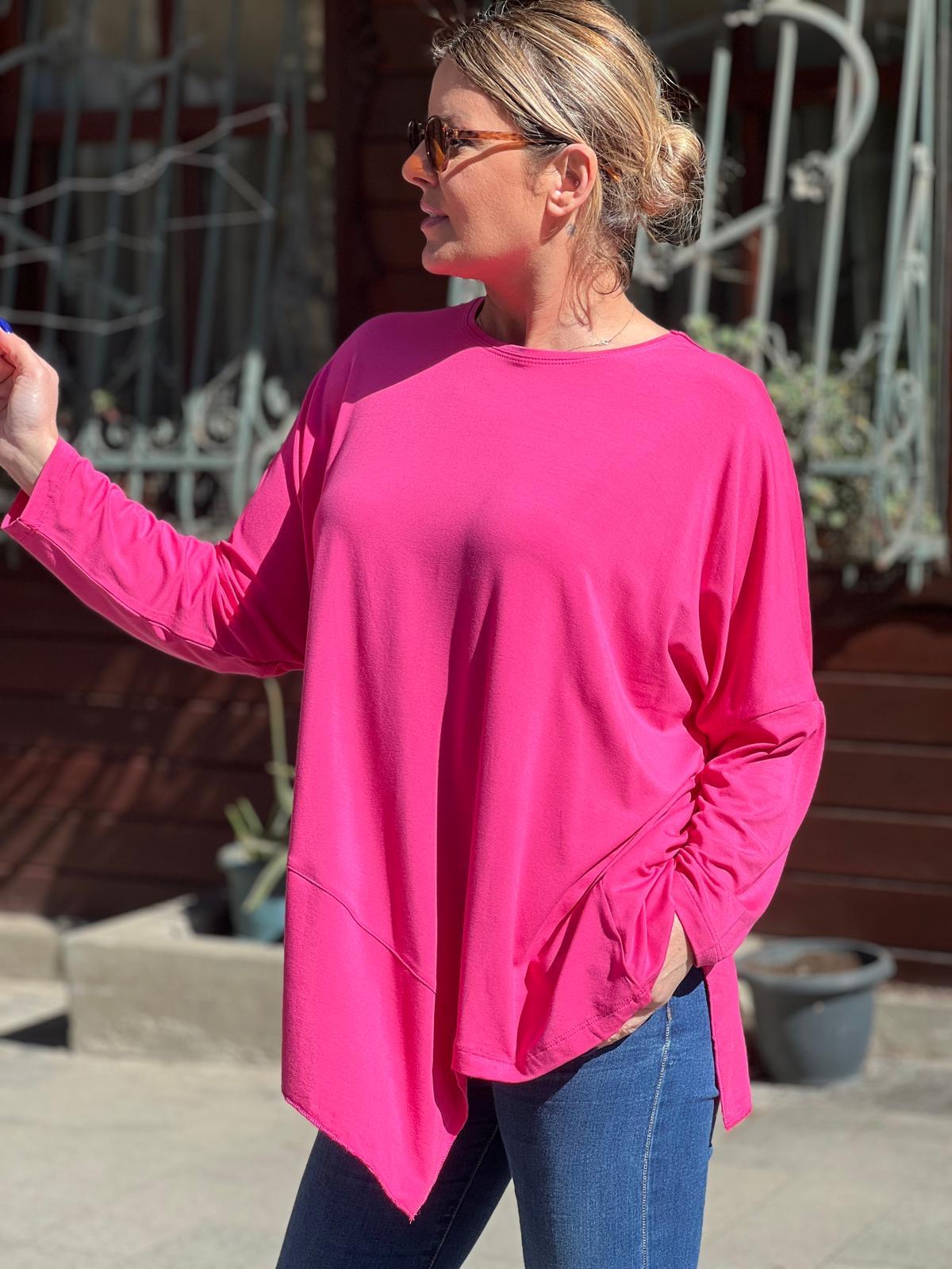 Şeker Pembe Verev Salaş Bluz