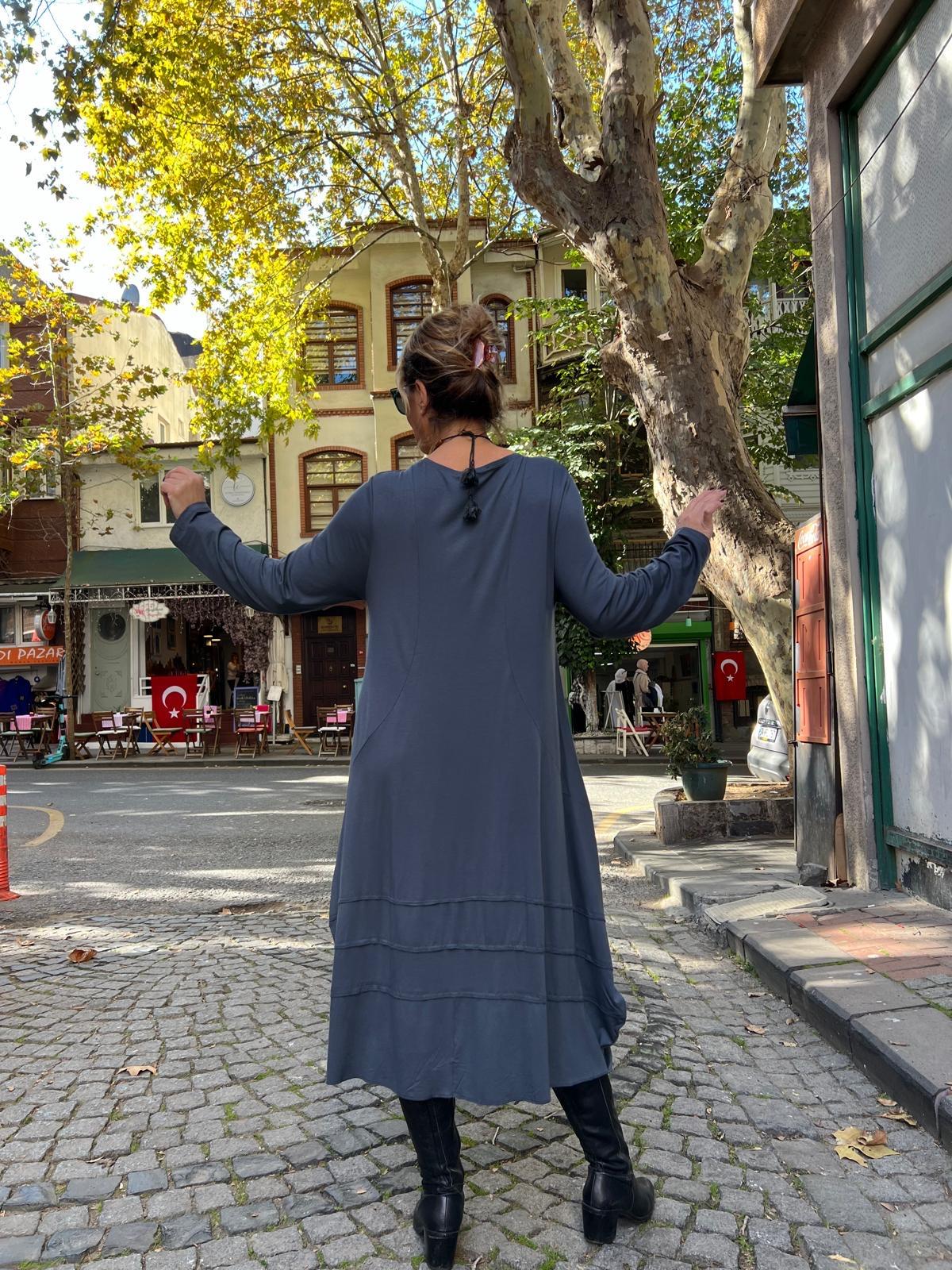 Füme Salaş Kulaklı Elbise