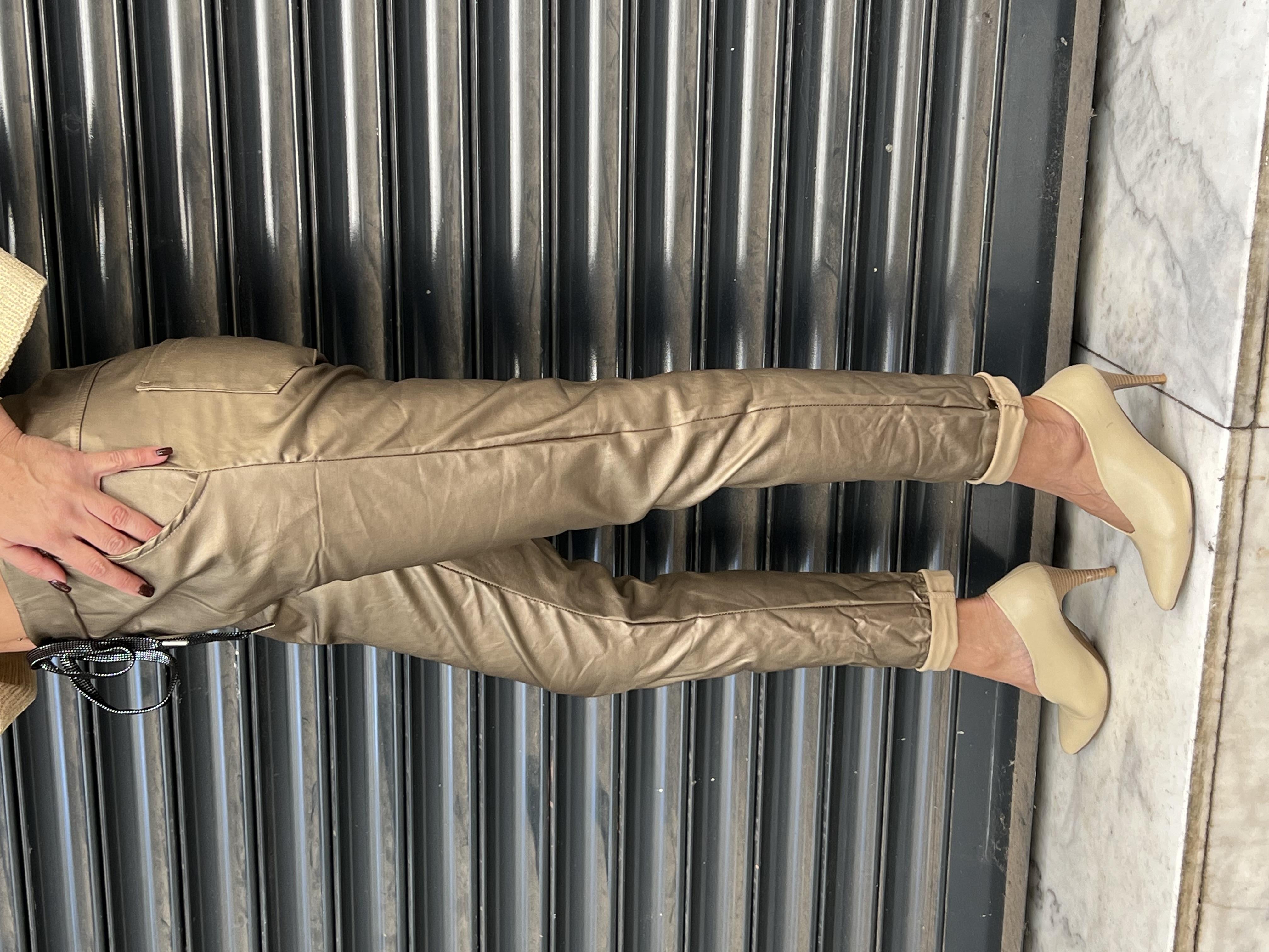 İthal Deri Likralı Pantolon