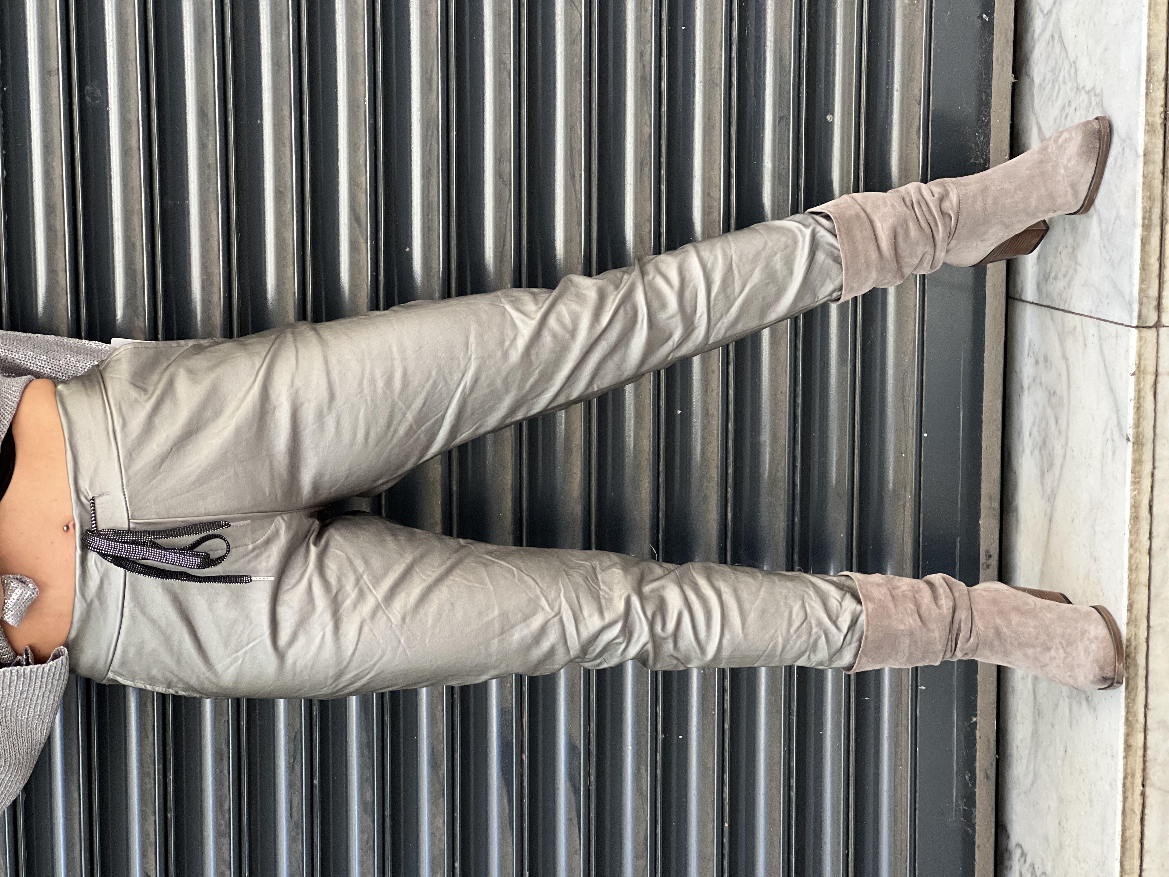 İthal Deri Likralı Pantolon