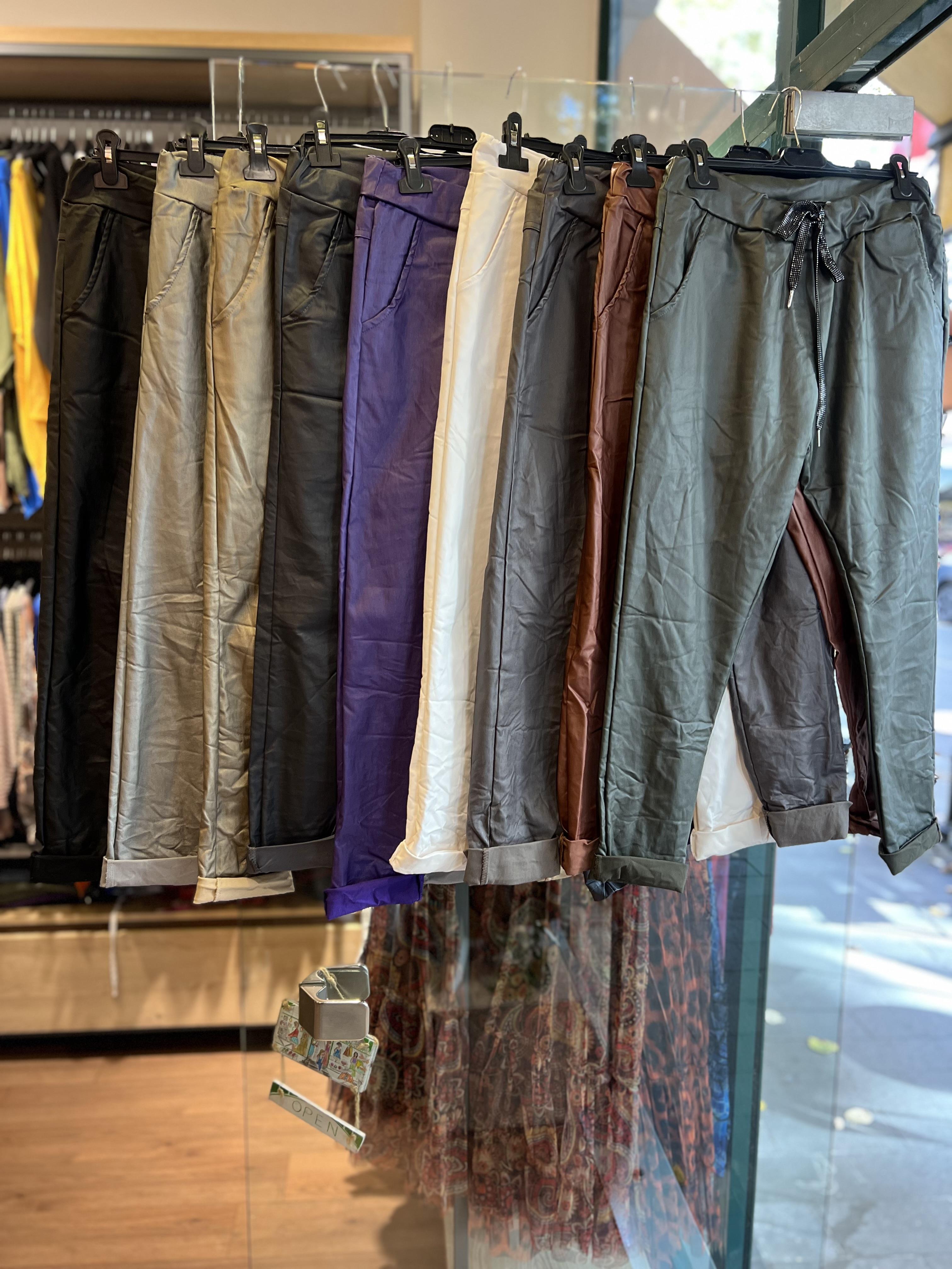 İthal Deri Likralı Pantolon