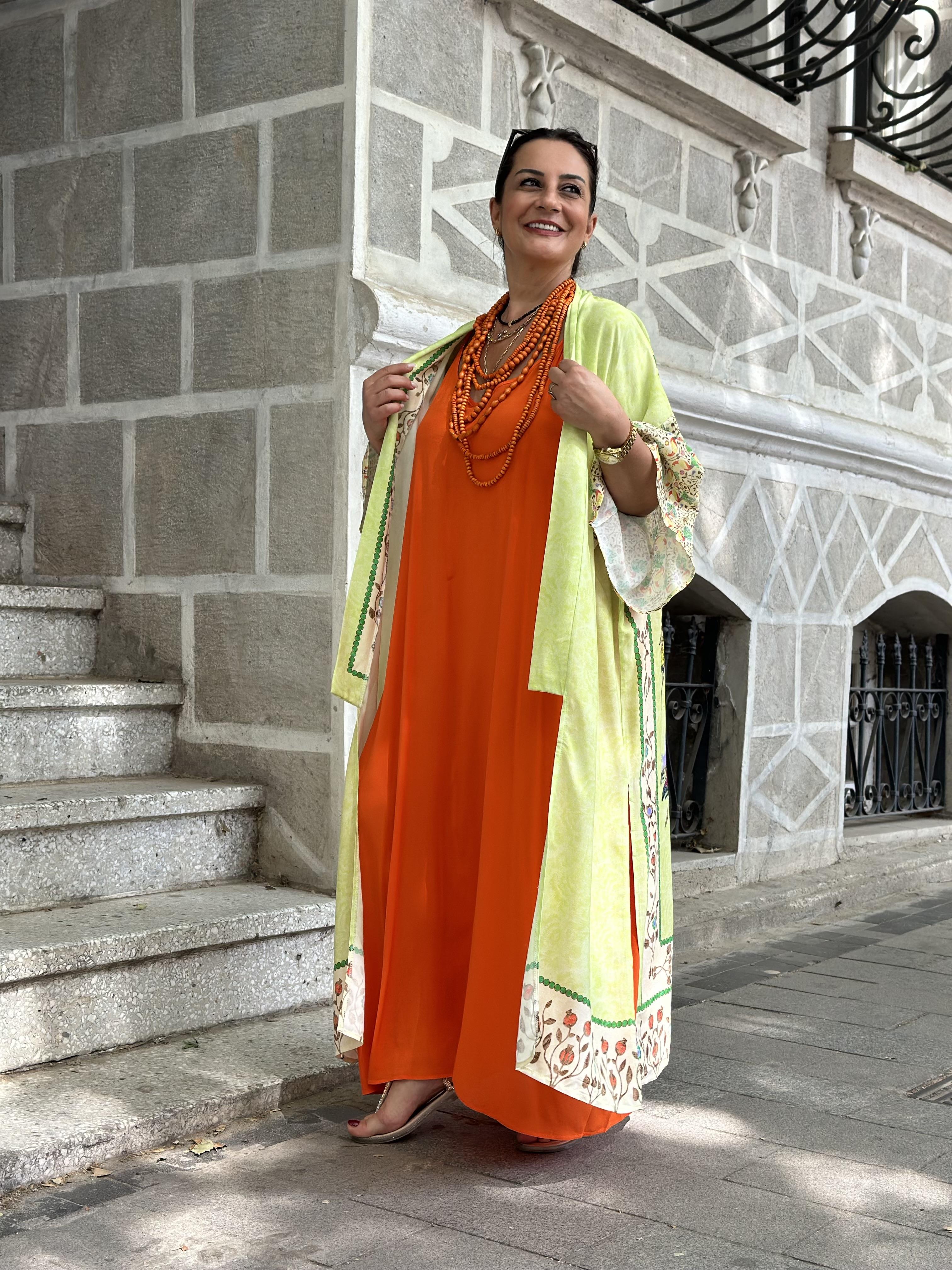 Kuş Desen Kimono