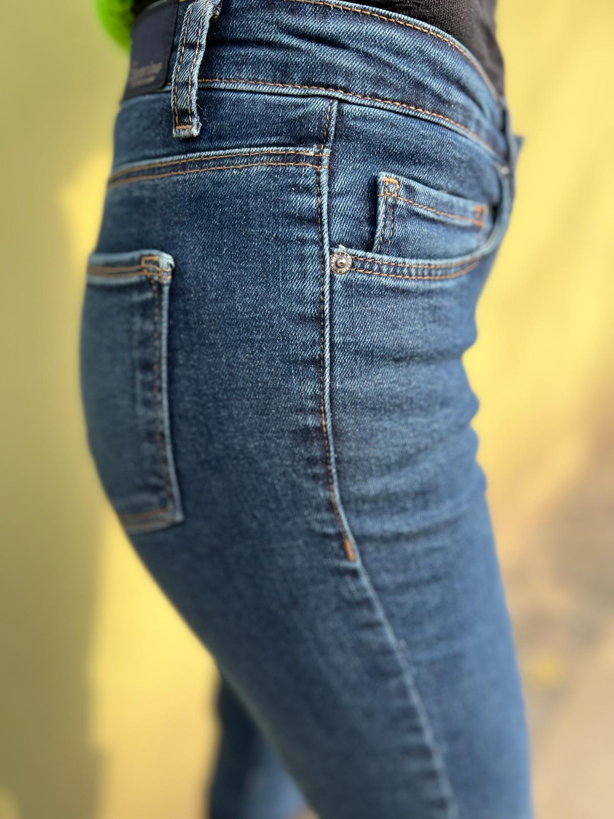 Mavi Likralı Kot Pantolon