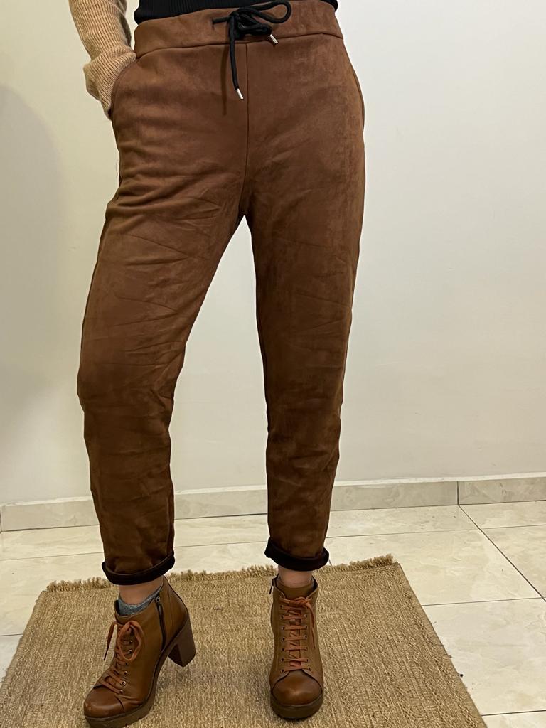 Nubuk Likralı Pantolon