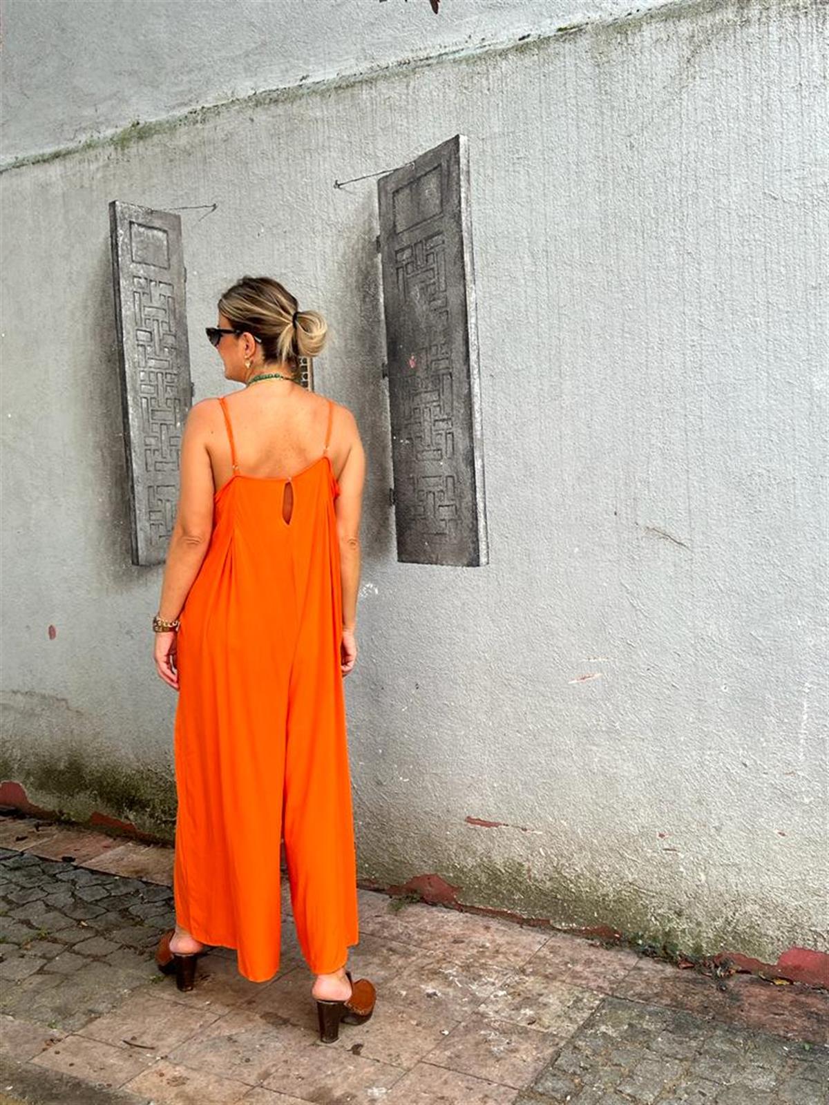 Turuncu Bol Paça Salaş Tulum