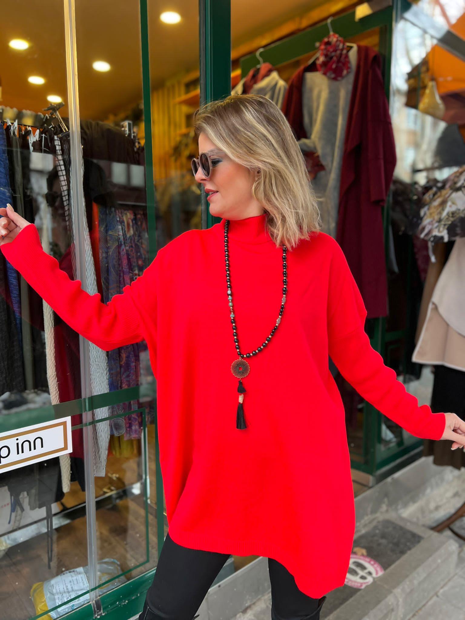 Yarım Balıkçı Triko Tunik