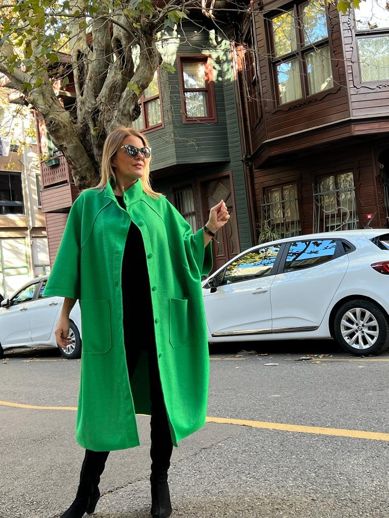 Yeşil Tasarım Keçe Palto