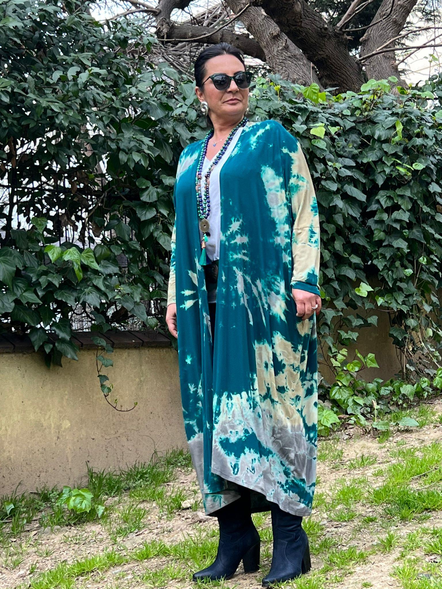 Zümrüt Batik Kap Ceket