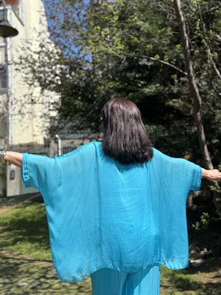 Yarasa Kol Salaş İpek Bluz