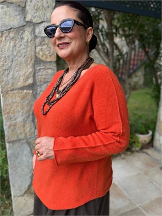 İthal V Yaka Angora Triko