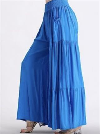 Pileli Bol Paça Pantolon