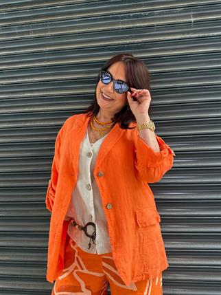 İthal Blazer Keten Ceket