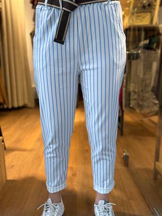 İthal Çizgili Havuç Pantolon