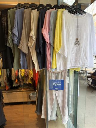 İthal Kolyeli Keten Bluz