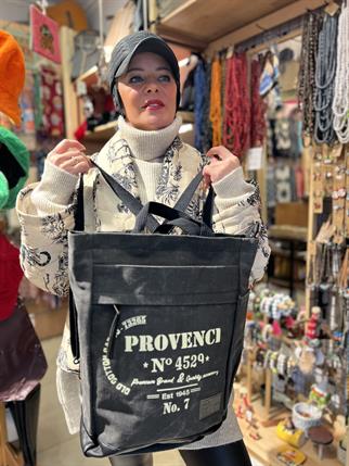 Antrasit Provence Kanvas Sırt Çantası Çanta
