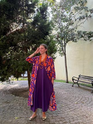 Deniz Yıldızı Desenli Gömlek Elbise