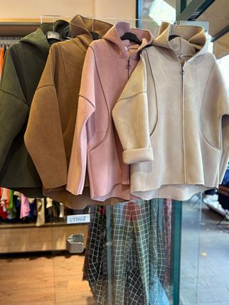 İthal Nubuk Kapüşonlu Kaban