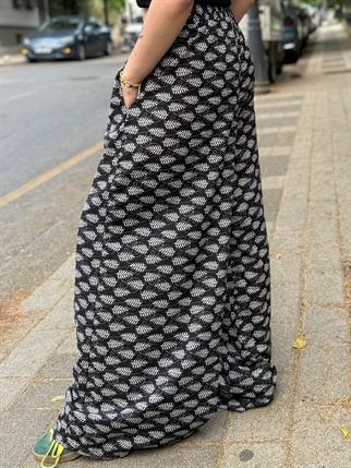 Vual Koton Beli Lastikli Desenli Pantolon