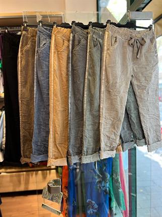 İthal Saten Şeritli Pantolon