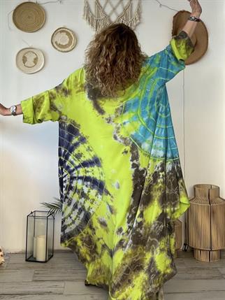 Fıstık Batik Kaftan
