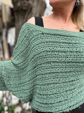 Mint Kayık Yaka Merserize