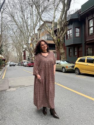 Çıtır Çiçek Desenli Elbise