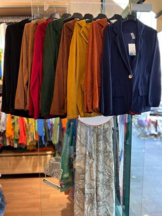 İthal Fitilli Kadife Blazer Ceket