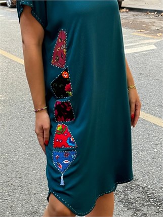 Tasarım Petrol Tunik Elbise