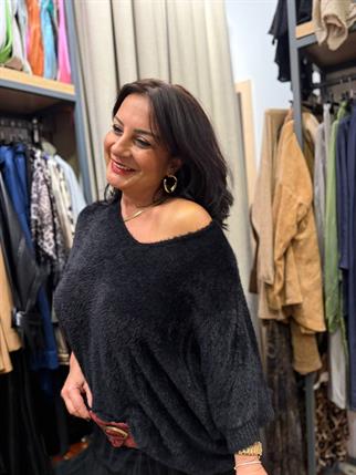 İthal V Yaka Oversize Angora