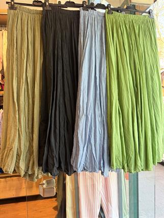 Pamuklu Beli Lastikli Çift Kat Etek