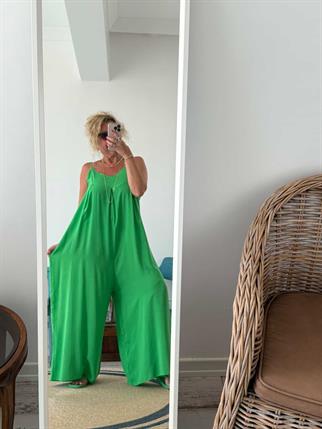 Yeşil Bol Paça Salaş Tulum