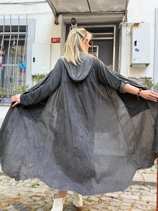 Kapüşonlu Kap Ceket