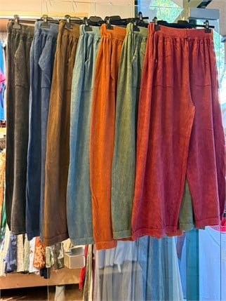 Oversize Yıkamalı Pamuk Triko Pantolon