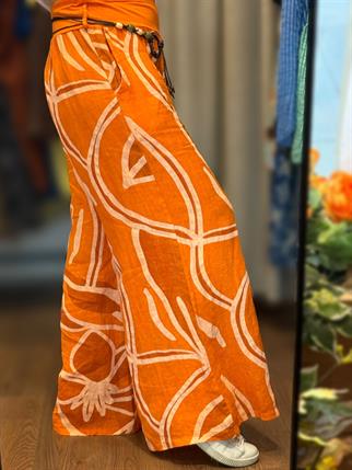 Arte Bol Paça İthal Keten Pantolon